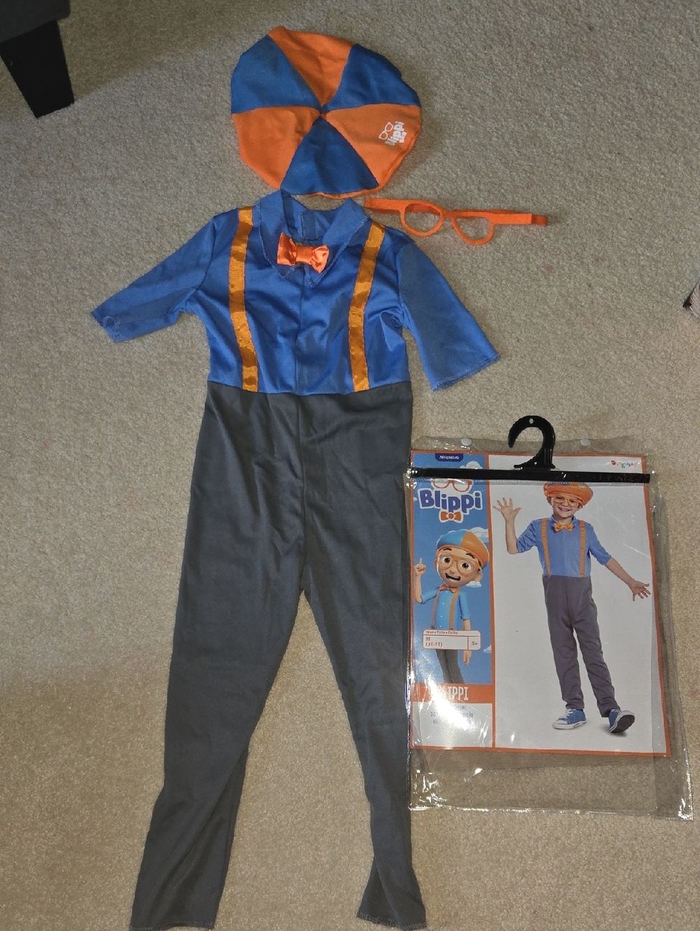 Boys Blippi Costume Size 3T/4T